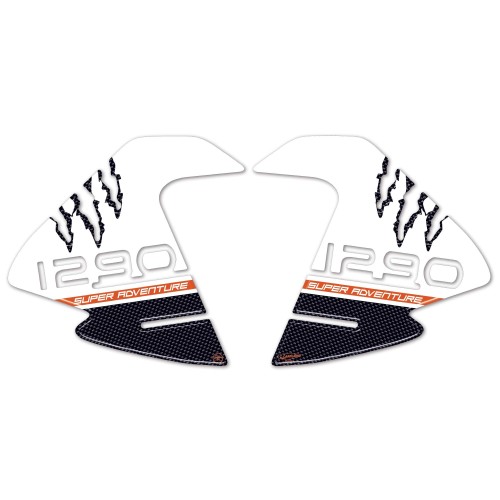 ADESIVI 3D PROTEZIONI LATERALI SERBATOIO x compatibili KTM 1290 SUPER ADVENTURE 2