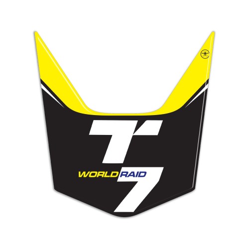 Adesivo 3D Coda moto compatibile con Yamaha Tenere 700 World Raid 2022-24 Giallo 2