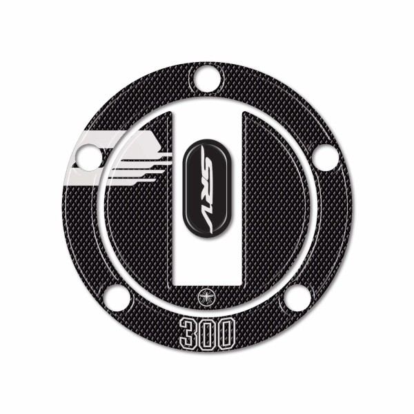 Protection adhésive 3D du bouchon de réservoir moto compatible avec QJ Motor SRV 300