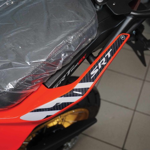 Stickers Gel 3D protectors Motorcycle handles compatible with QJ Motor SRT 800 SX