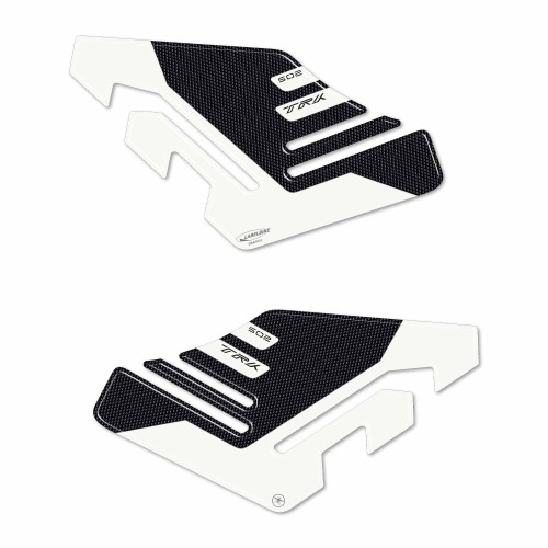 3D Aufkleber Tank Side Protectors kompatibel mit Benelli TRK 502 weiß 2