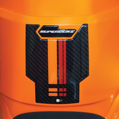 Adesivo 3D Paraserbatoio BASSO moto compatibile con KTM 1390 Super Duke R 2024
