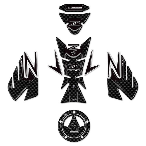 Kit 3D gel stickers carbon protectors for motorbikes compatible Z800 Kawasaki Z 800