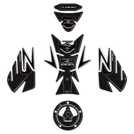 Kit 3D gel stickers carbon protectors for motorbikes compatible Z800 Kawasaki Z 800