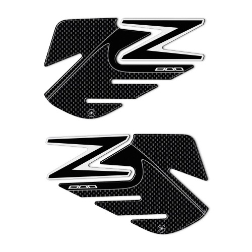 Protectores laterales adhesivos depósito z800 compatibles con moto kawasaki carbono 2