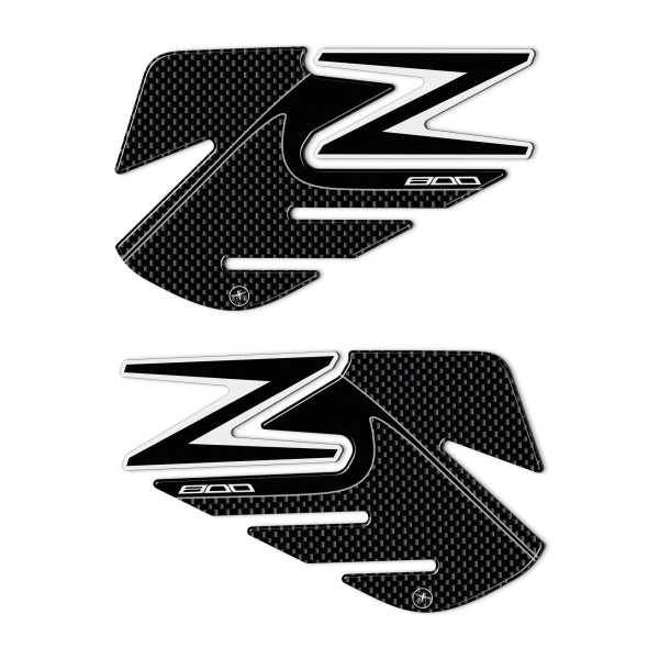 Protectores laterales adhesivos depósito z800 compatibles con moto kawasaki carbono