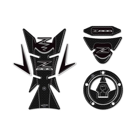 Resin Stickers Kit Carbon Fibre Protectors compatible for Motorcycle Z800 Kawasaki Z 800
