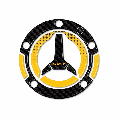 Protection adhésive 3D du bouchon de réservoir moto compatible avec QJ Motor SVT 650 X 2