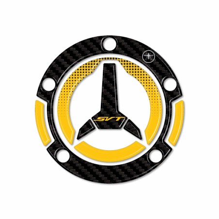 Protection adhésive 3D du bouchon de réservoir moto compatible avec QJ Motor SVT 650 X