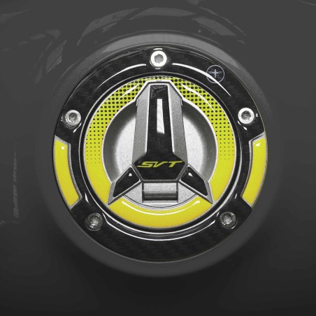 Protection adhésive 3D du bouchon de réservoir moto compatible avec QJ Motor SVT 650 X