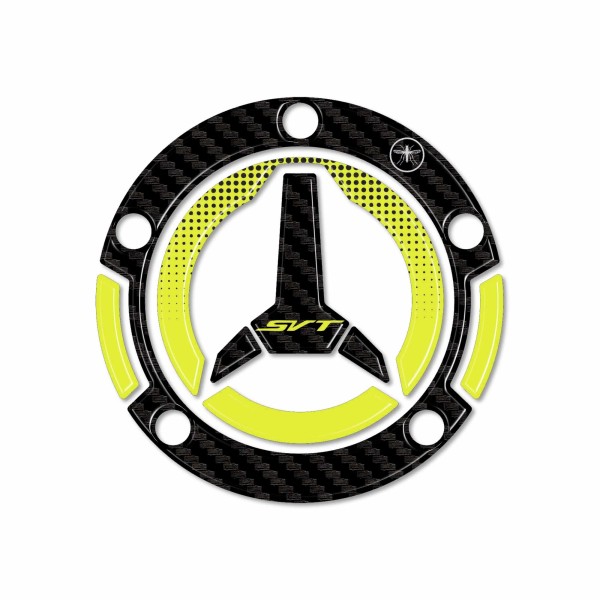 Protection adhésive 3D du bouchon de réservoir moto compatible avec QJ Motor SVT 650 X