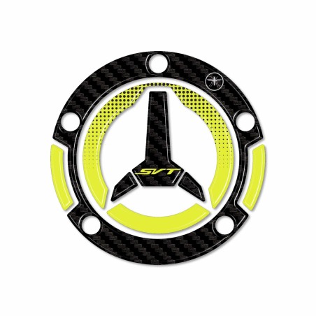 Protection adhésive 3D du bouchon de réservoir moto compatible avec QJ Motor SVT 650 X