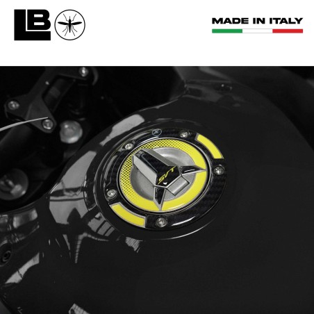 Protection adhésive 3D du bouchon de réservoir moto compatible avec QJ Motor SVT 650 X