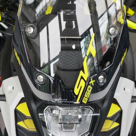 Stickers 3D Protecteurs avant pare-brise moto compatible avec QJ Motor SVT 650 X