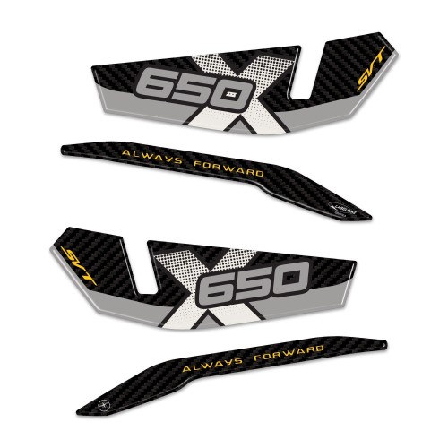 Adesivi resina 3D Protezione Paramani moto compatibile con QJ Motor SVT 650 X 2