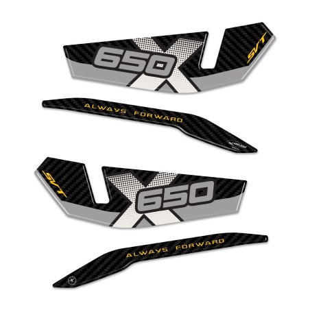 Autocollants 3D en résine Protection garde-mains 3D compatible avec QJ Motor SVT 650 X