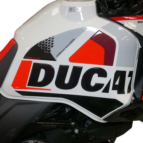 Stickers Protections latérales de réservoir moto compatibles avec Ducati DesertX Rallye