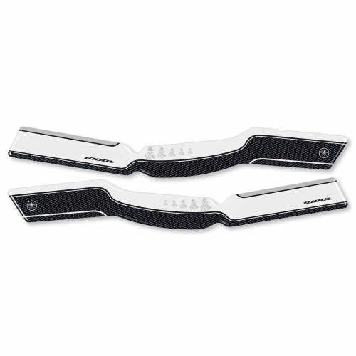 2 ADHESIVES GEL RESINE 3D pour protège-mains compatibles avec HONDA AFRICA TWIN WHITE MOTORCYCLE