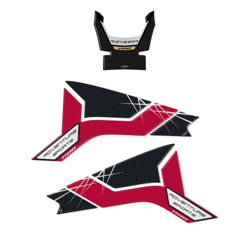 KIT 3 ADESIVI 3D SERBATOIO MOTO compatibili HONDA AFRICA TWIN ADVENTURE 1100 L