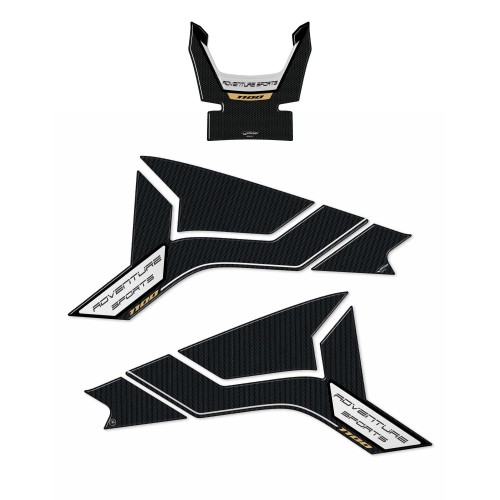 KIT 3 ADESIVI gel SERBATOIO MOTO compatibili HONDA AFRICA TWIN ADVENTURE Black 1100 L