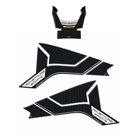 KIT 3 ADESIVI gel SERBATOIO MOTO compatibili HONDA AFRICA TWIN ADVENTURE Black 1100 L