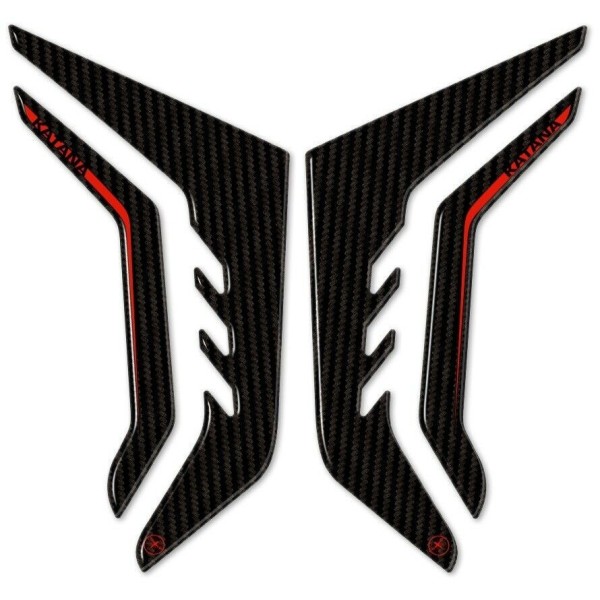 Adesivi Protezioni laterali moto compatibili con Suzuki Katana 2019-23 Rosso