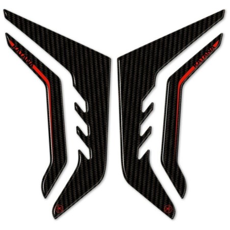 Stickers Motorcycle side protectors compatible with Suzuki Katana 2019-23 Red