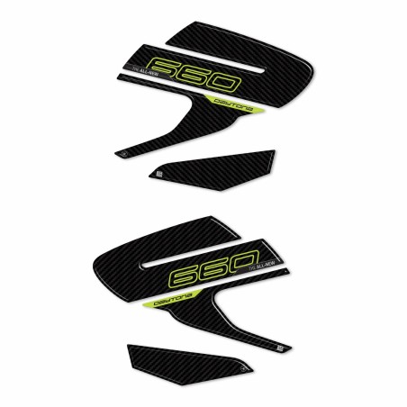 3D Stickers compatible with Triumph Daytona 660 Tank Side Protectors