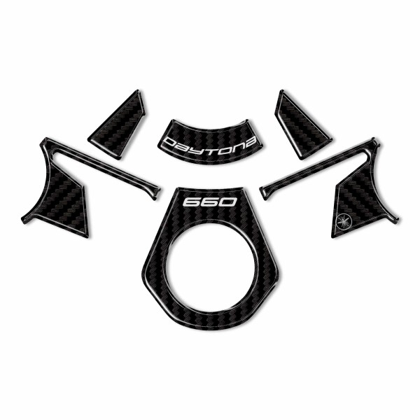 Adesivo 3D Piastra Forcella Sterzo moto compatibile con Triumph Daytona 660 2024