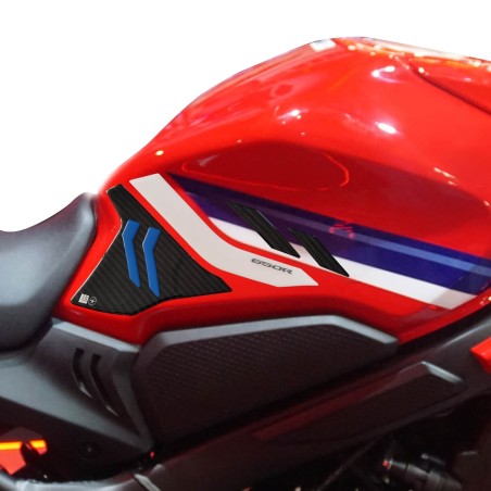 3D stickers compatible with Honda CBR 650 R 2024 tank side protectors