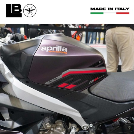Pegatinas 3D Protectores laterales de depósito compatibles con Aprilia RS 457 2024-25