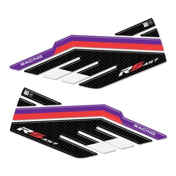 Pegatinas 3D Protectores laterales de depósito compatibles con Aprilia RS 457 2024-25