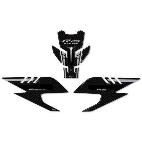 Kit de pegatinas de gel 3D protectores de depósito de moto compatibles Yamaha YZF R25 2019-23