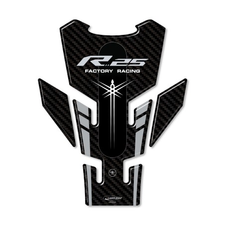 Protecteur de réservoir de moto 3D en résine adhésive compatible avec Yamaha YZF R25 2019-2023.