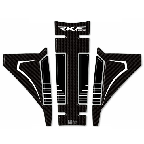 Paraserbatoio Adesivo resina 3D moto compatibile con Keeway RKF 125 2018-2025