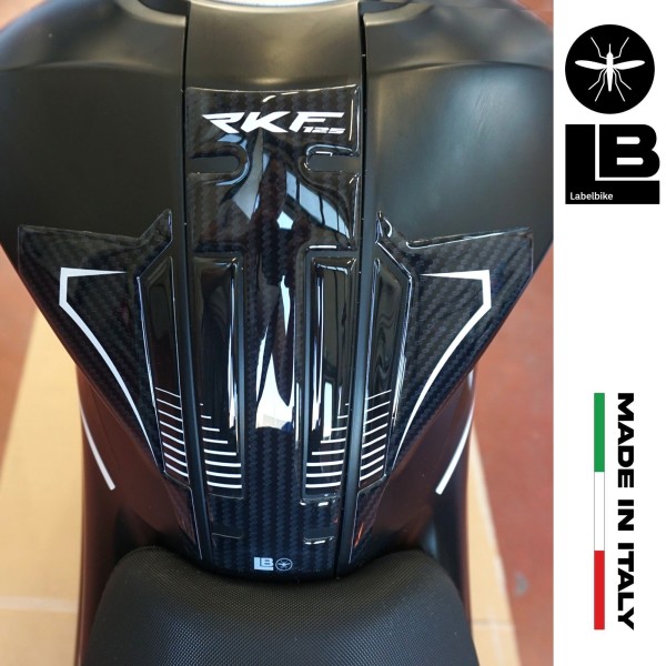 Paraserbatoio Adesivo resina 3D moto compatibile con Keeway RKF 125 2018-2025