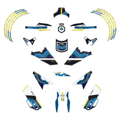 Kit de adhesivos 3D compatibles con los protectores de moto Husqvarna Norden 901 2023