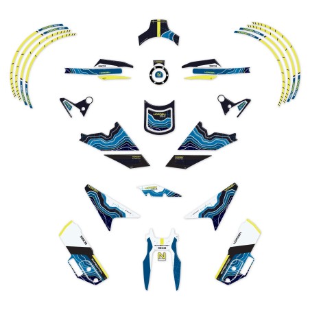 Kit adesivi 3D compatibili con Husqvarna Norden 901 2023 Protezioni per moto