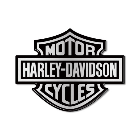 ADHESIVO 3D STEM LOGO Tanque compatible MOTO HARLEY DAVIDSON 95x70 Plata