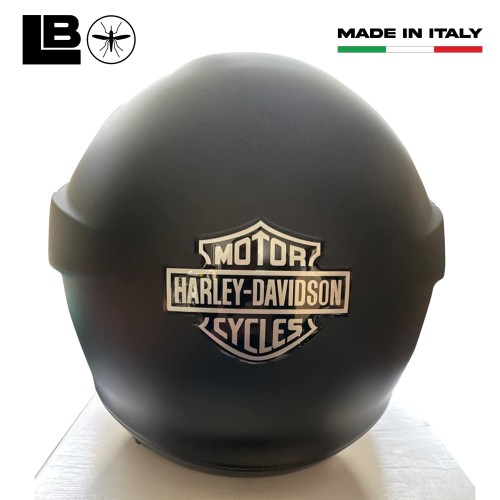 ADESIVO 3D STEMMA LOGO SERBATOIO compatibile MOTO HARLEY DAVIDSON 95x70 Argento 2