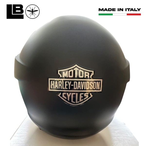 ADESIVO 3D STEMMA LOGO SERBATOIO compatibile MOTO HARLEY DAVIDSON 95x70 Argento