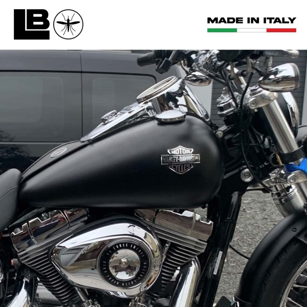 ADESIVO 3D STEMMA LOGO SERBATOIO compatibile MOTO HARLEY DAVIDSON 95x70 Argento