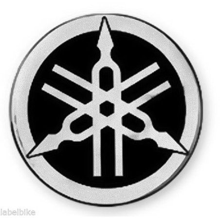 1 DIAPASON 3D-HARZKLEBER für YAMAHA SCOOTERS und MOTORRAD - 50 mm Schwarz-Silber