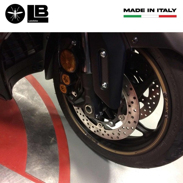 Kit de bandes adhésives pour roues compatibles avec les scooters Yamaha Tmax 2008-2023 Gold