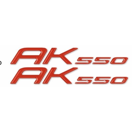 2 RESINA 3D WRITE AK 550 ADHESIVOS / STICKERS para KIMCO AK550 SCOOTER nuevo