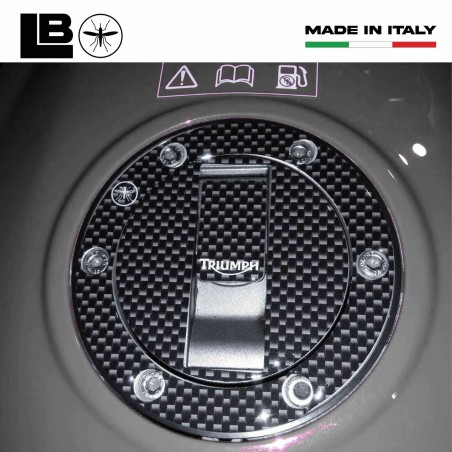Protezione Graffi Tappo Serbatoio Triumph Adesivi In Resina 3D Carbonio per Moto