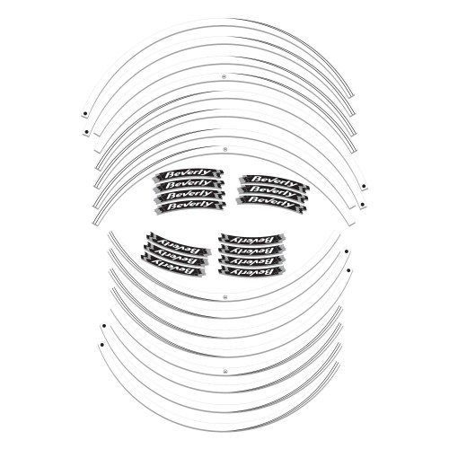 KIT ADHESIVE RIMS STRIPES compatible for PIAGGIO BEVERLY SCOOTERS Red-White 2