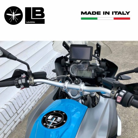 3D motorbike cap protection sticker WITH KEY compatible with BMW 2013 - 2025 Black