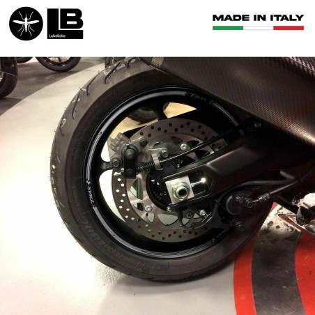 ADHESIVE RIMS STRIPES compatible for YAMAHA scooter TMAX 2008-2025 SILVER