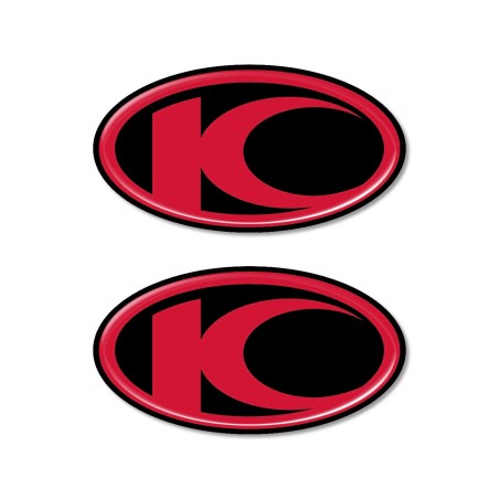 2 3D gel RESIN ADHESIVES compatible for Kymco Xciting scooter Black-RED New